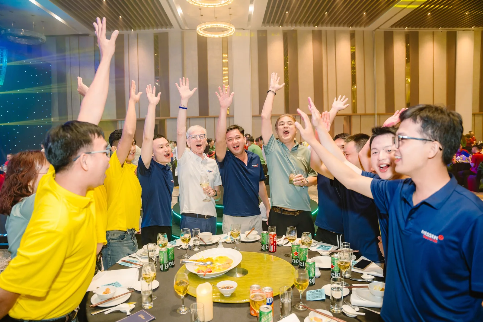 Guests celebrating during a DION-produced corporate event